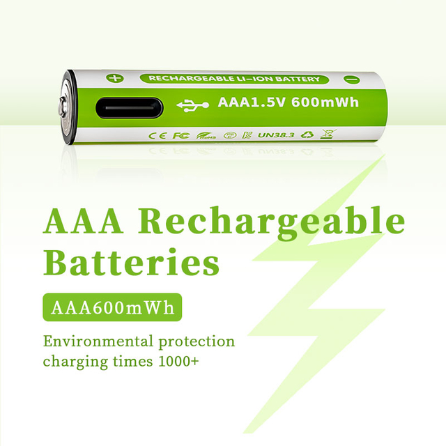 fast charge AA recharge battery lithium usb battery for Camera