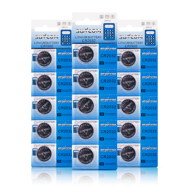 High Quality 3V 220mah CR2032 Car Key Lithium Button Battery 