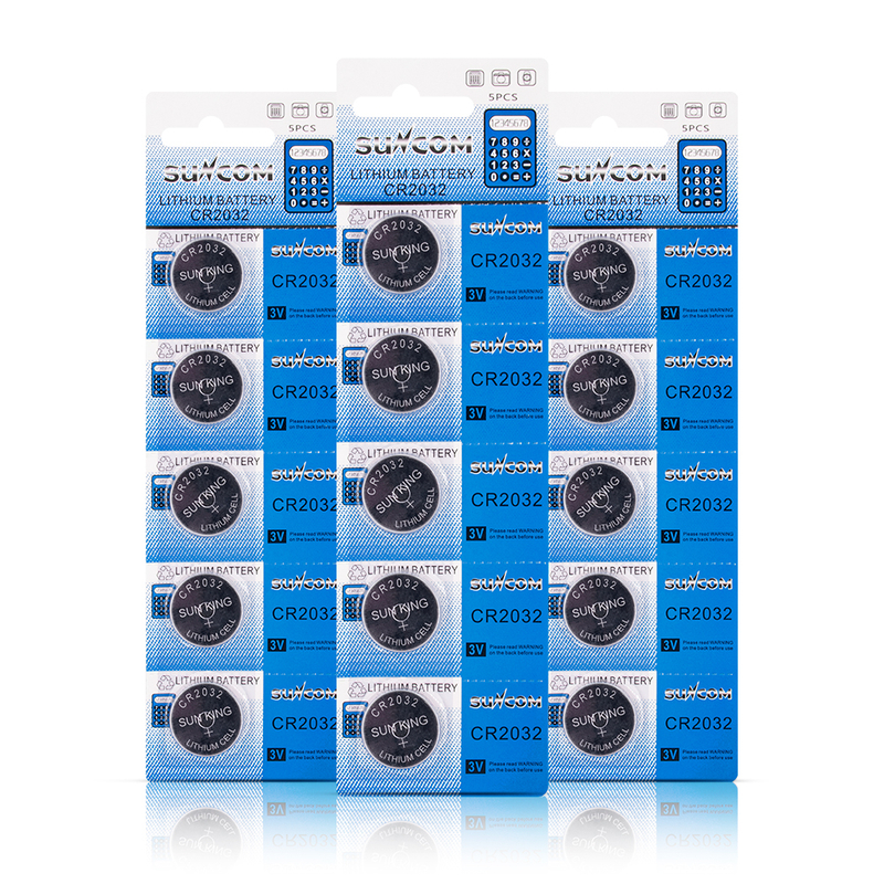 High Quality 3V 220mah CR2032 Car Key Lithium Button Battery 