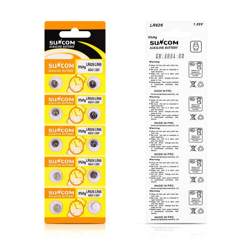 Environment-friendly AG4 1.5v 23mAh SR626 Button Batteries