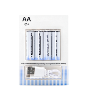 Rechargeable 2200mWh Lithium AA1.5v Battery 