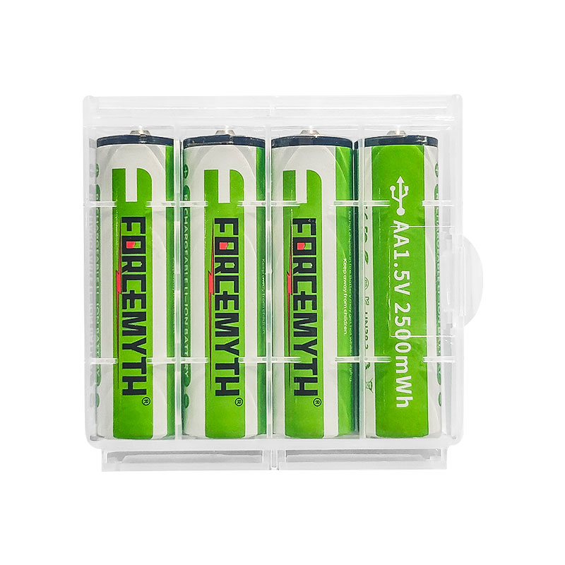 AA rechargeable batteries 1.5V USB Type-C lithium 2500mWh