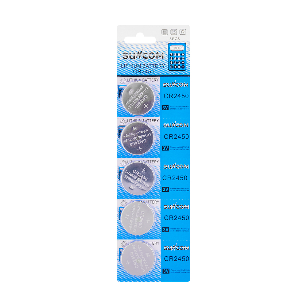 Non Rechargeable Bateria CR2450 3V Toy Lithium Button Cell