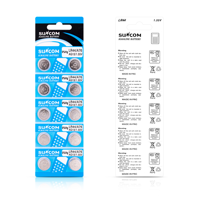 LR44 Zinc Manganese Alkaline Button Cell 1.5V AG13