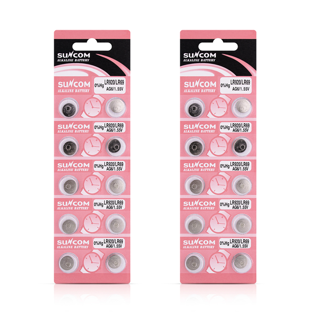 AG6/LR920 33mAh Swatch Alkaline Button Battery