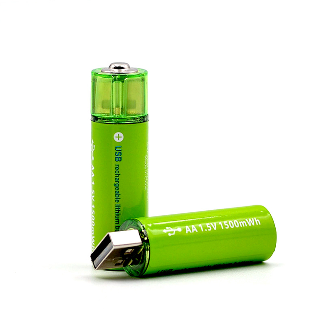 USB Port AA 1500mwh 1.5V Lithium Rechargeable Battery